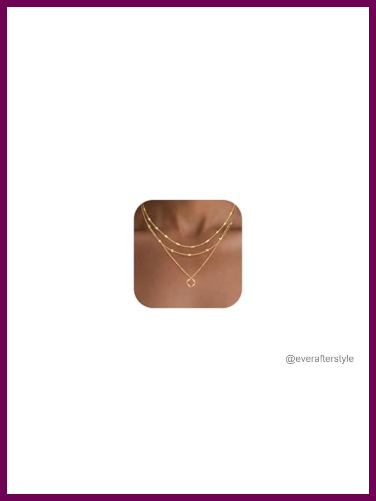 14k Gold Plated Layered Necklace Set Non Tarnish Waterproof Dainty Stacking